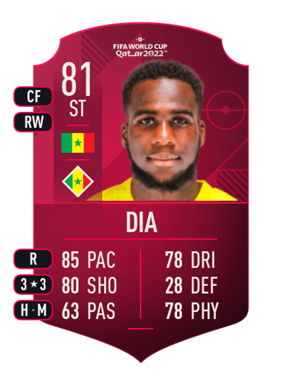 Boulaye Dia World Cup Player 81 OVR