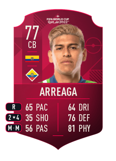 Xavier Arreaga World Cup Player 77 OVR