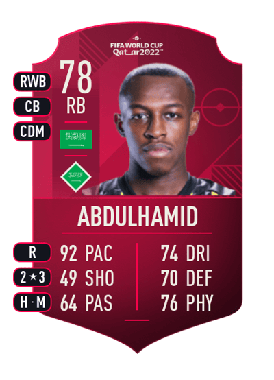 Saud Abdulhamid World Cup Player 78 OVR