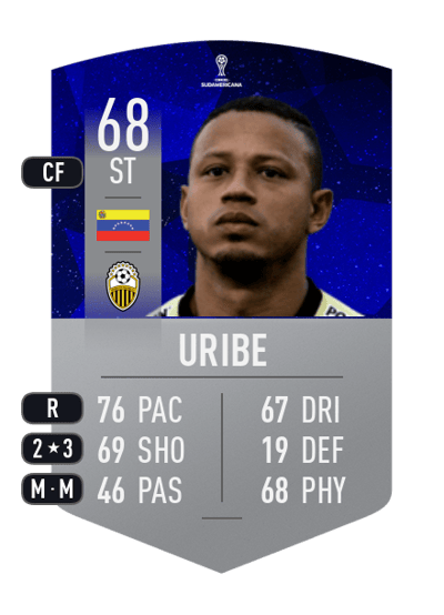 Anthony Uribe CONMEBOL SUDAMERICANA 68 OVR