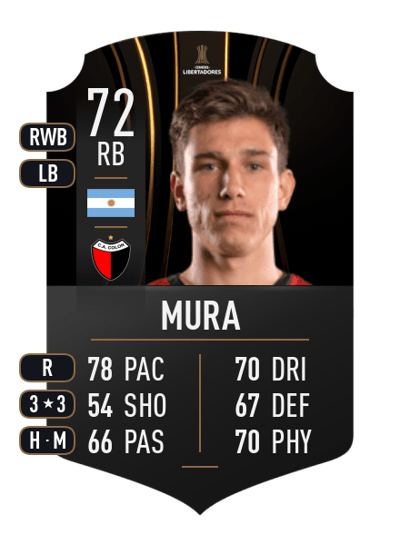 Facundo Mura CONMEBOL LIBERTADORES 72 OVR