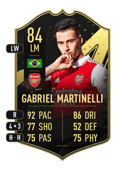 Gabriel Martinelli Team of the Week 84 OVR