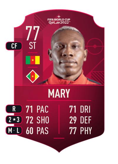 John Mary World Cup Player 77 OVR