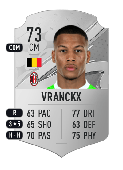 Aster Vranckx Rare 73 OVR
