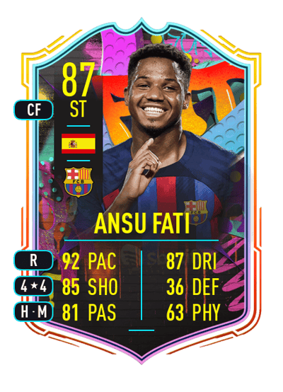 Ansu Fati Out of Position 87 OVR