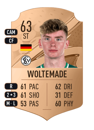 Nick Woltemade Rare 63 OVR