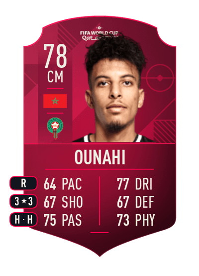 Azzedine Ounahi World Cup Player 78 OVR