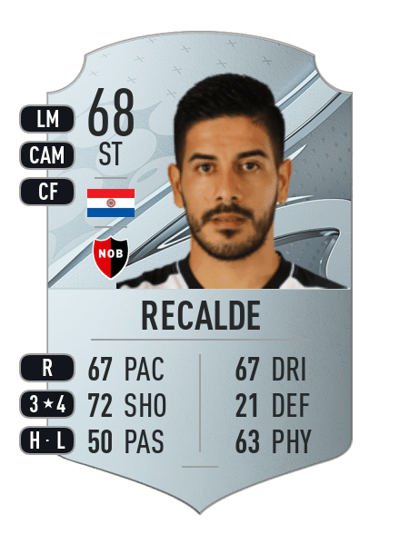 Jorge Recalde Rare 68 OVR