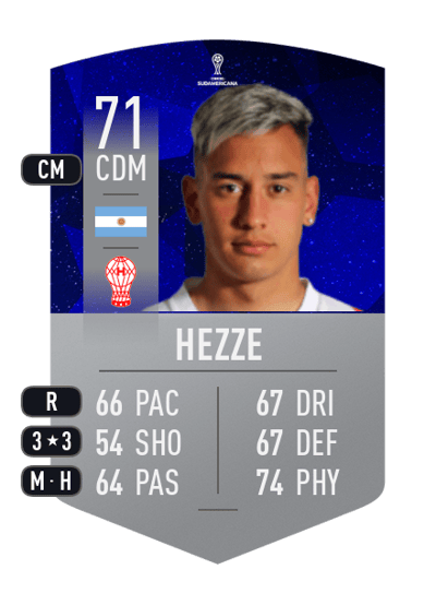 Santiago Hezze CONMEBOL SUDAMERICANA 71 OVR
