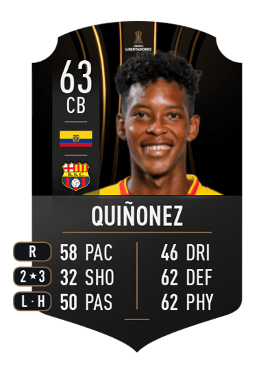 Joshué Quiñonez CONMEBOL LIBERTADORES 63 OVR