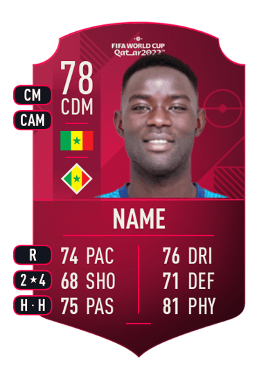 Moustapha Name World Cup Player 78 OVR