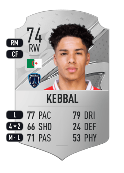 Ilan Kebbal Rare 74 OVR