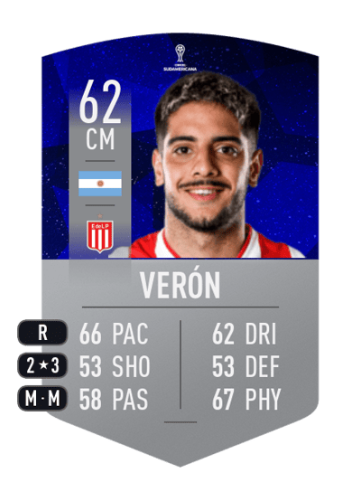 Deian Verón CONMEBOL SUDAMERICANA 62 OVR