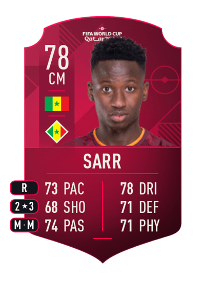 Pape Matar Sarr World Cup Player 78 OVR