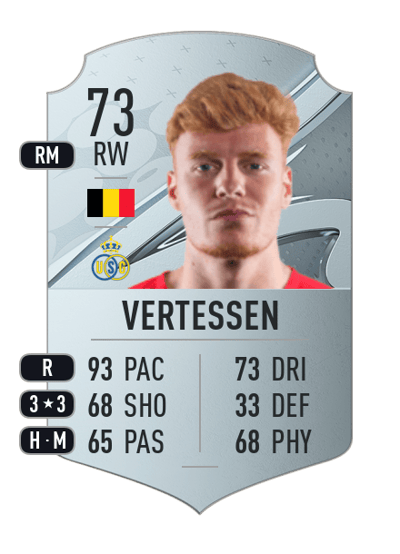 Yorbe Vertessen Rare 73 OVR