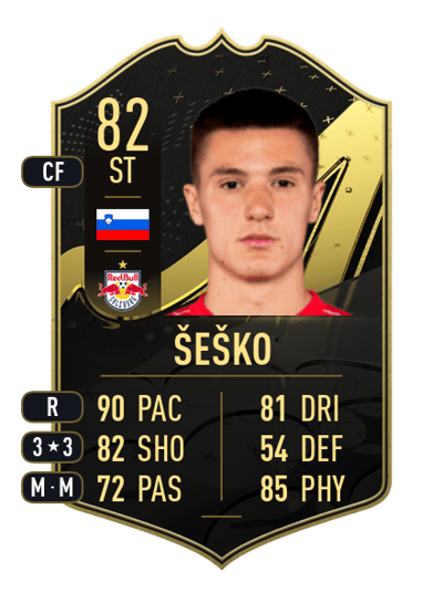 Benjamin Šeško Team of the Week 82 OVR