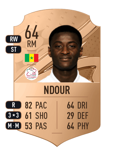 Alioune Ndour Rare 64 OVR