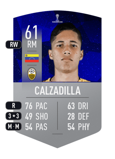 Carlos Calzadilla CONMEBOL SUDAMERICANA 61 OVR