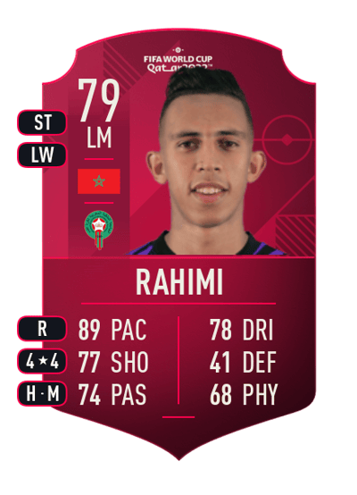 Soufiane Rahimi World Cup Player 79 OVR