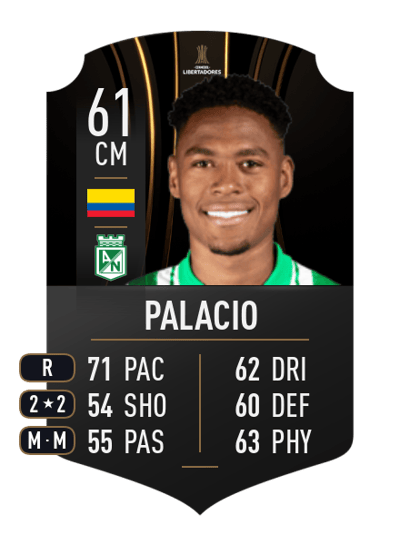 Nelson Palacio CONMEBOL LIBERTADORES 61 OVR
