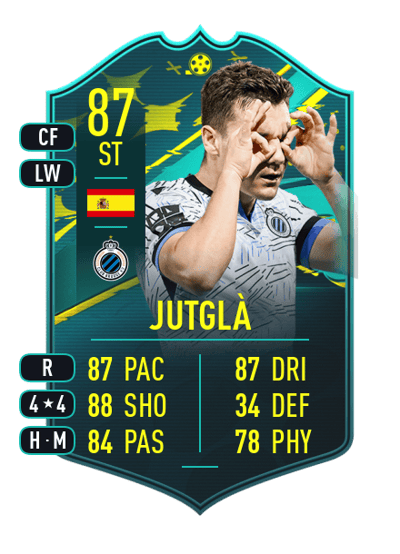 Jutglà PLAYER MOMENTS 87 OVR