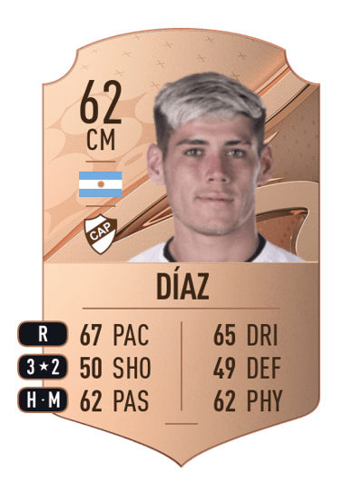 Franco Díaz Rare 62 OVR