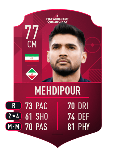 Mehdi Mehdipour World Cup Player 77 OVR