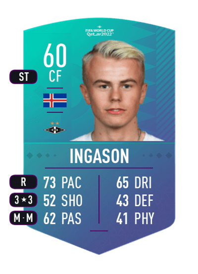 Kristall Máni Ingason World Cup Swap Token 60 OVR