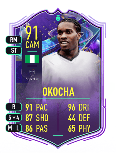 Jay-Jay Okocha FANTASY FUT HEROES 91 OVR