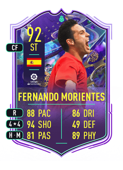 Fernando Morientes FANTASY FUT HEROES 92 OVR