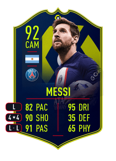 Lionel Messi POTM Ligue 1 92 OVR