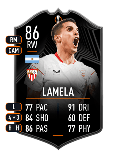 Erik Lamela UEFA Europa League MOTM 86 OVR