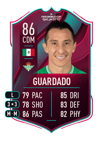 Andrés Guardado World Cup Star 86 OVR