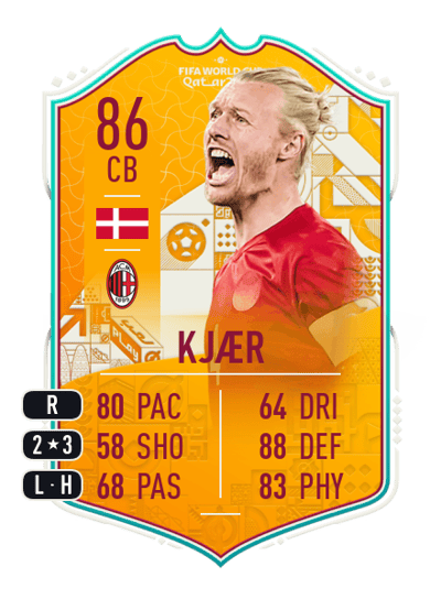 Simon Kjær World Cup Stories 86 OVR