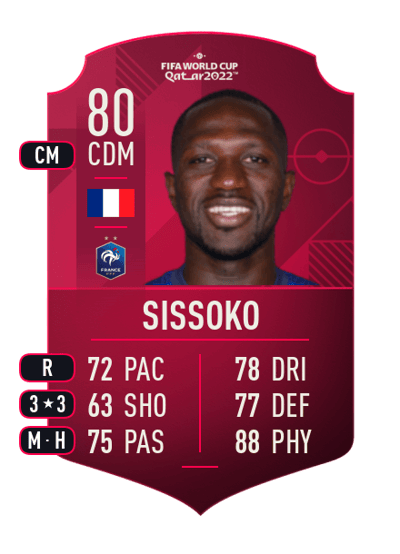 Moussa Sissoko World Cup Player 80 OVR