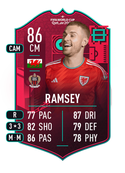 Aaron Ramsey FIFA WC Path To Glory 86 OVR