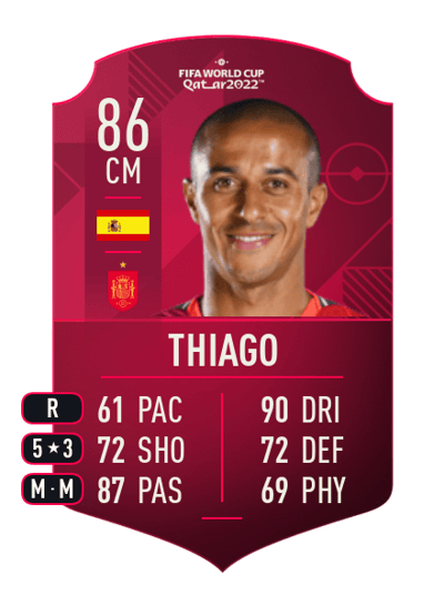 Thiago World Cup Player 86 OVR