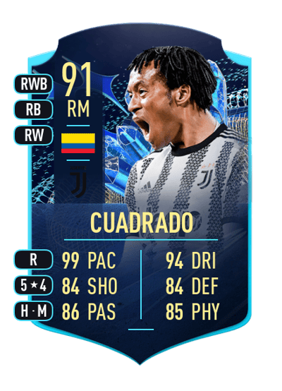 Juan Cuadrado TEAM OF THE SEASON MOMENTS 91 OVR
