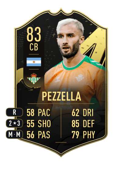 Germán Pezzella Team of the Week 83 OVR