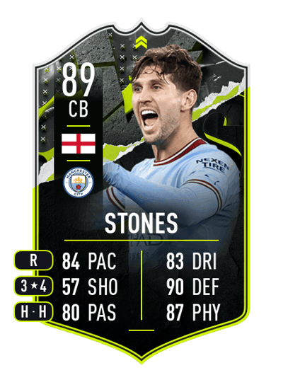 John Stones SHOWDOWN PLUS 89 OVR