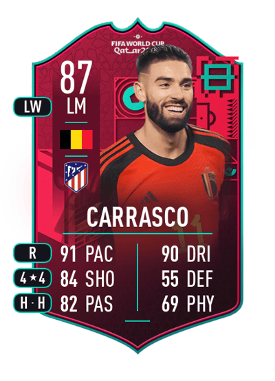 Yannick Carrasco FIFA WC Path To Glory 87 OVR