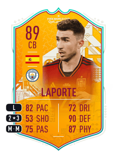 Aymeric Laporte World Cup Stories 89 OVR