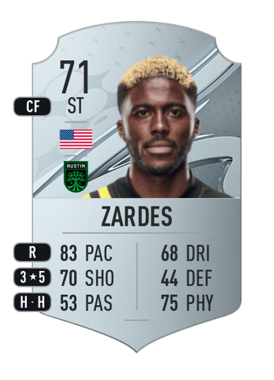 Gyasi Zardes Rare 71 OVR