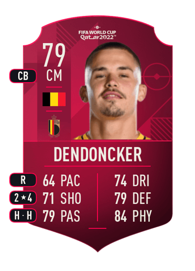 Leander Dendoncker World Cup Player 79 OVR