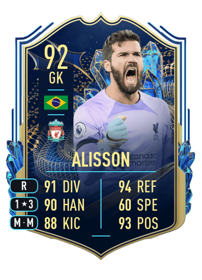 Alisson Team of the Season 92 OVR