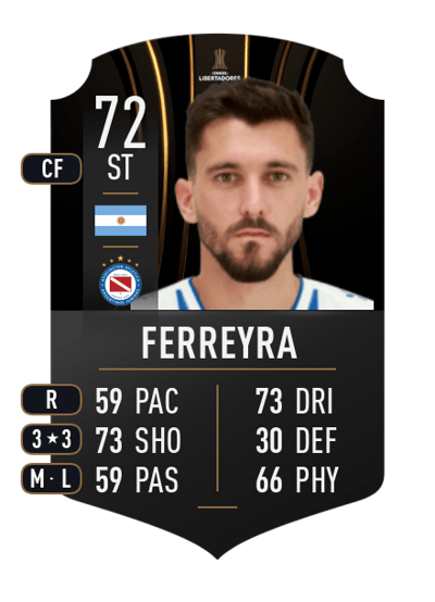 Facundo Ferreyra CONMEBOL LIBERTADORES 72 OVR