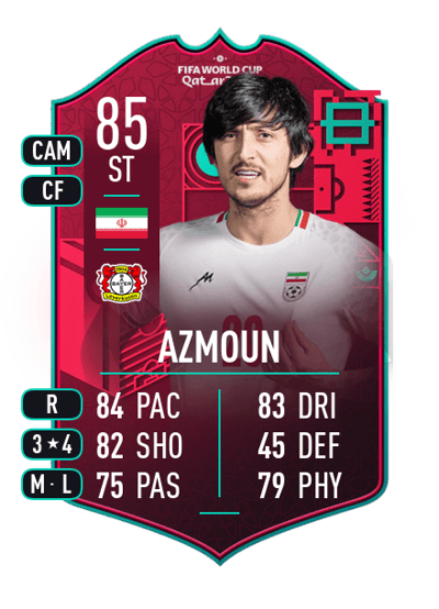 Sardar Azmoun FIFA WC Path To Glory 85 OVR