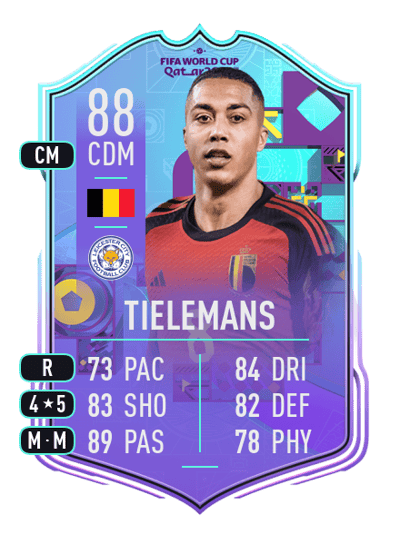 Youri Tielemans World Cup Phenoms 88 OVR