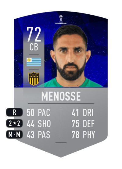 Hernán Menosse CONMEBOL SUDAMERICANA 72 OVR
