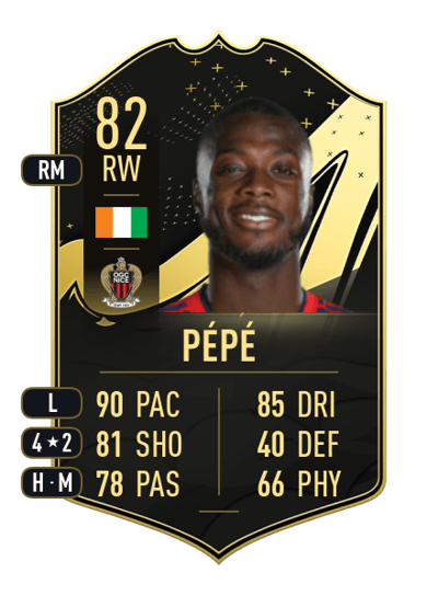 Nicolas Pépé Team of the Week 82 OVR